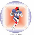 Football Player Photo Hand Mirror (2.5" Diameter)